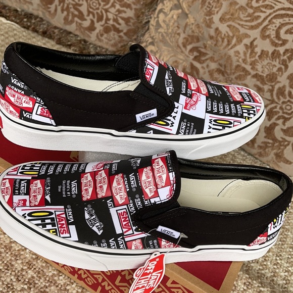 Vans Classic Slip On Label Mix Black/True White WM - Picture 12 of 16
